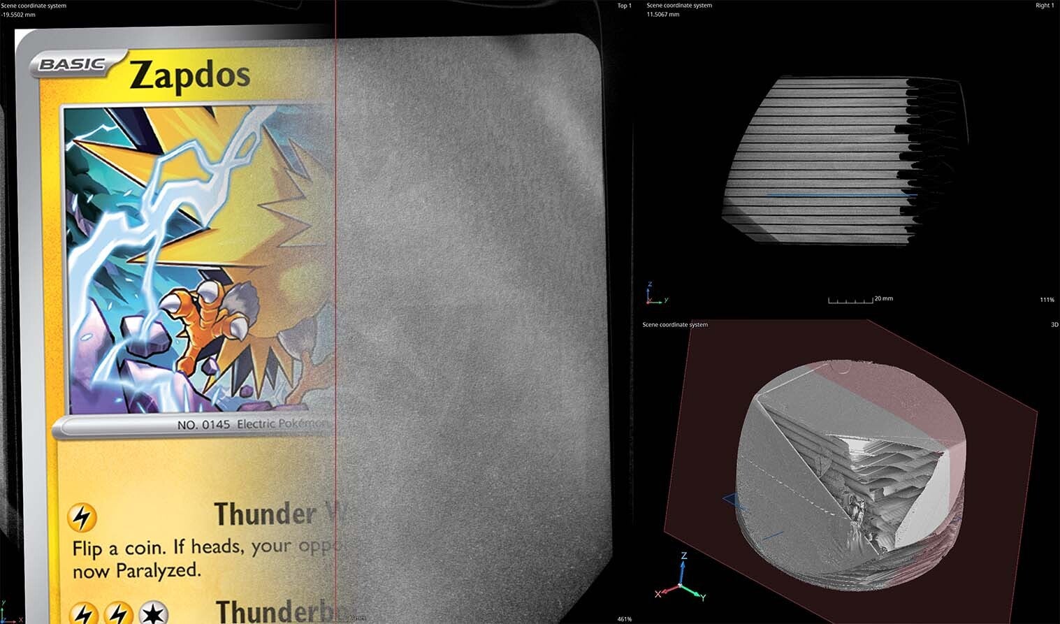 High-resolution photo of a rare Pokémon card being scanned for digitization as an NFT