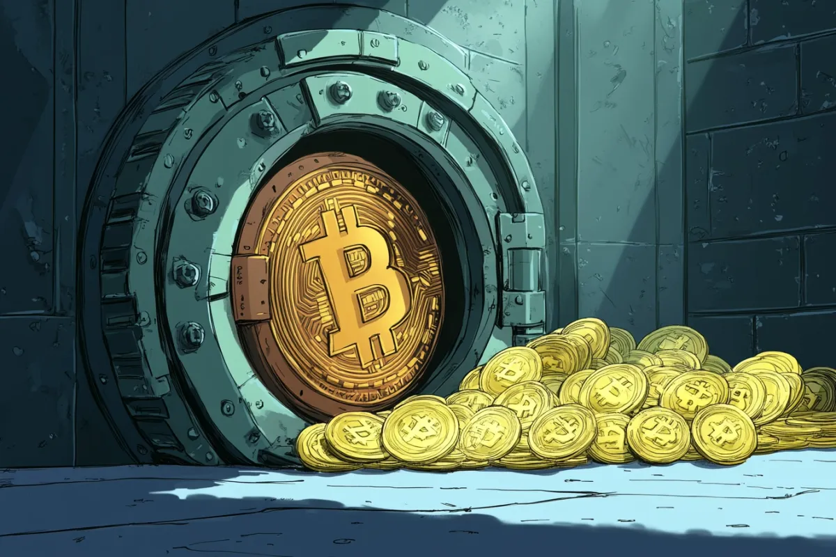 High-security digital vault symbolizing Citi Bank's crypto custody infrastructure for institutional investors in 2025