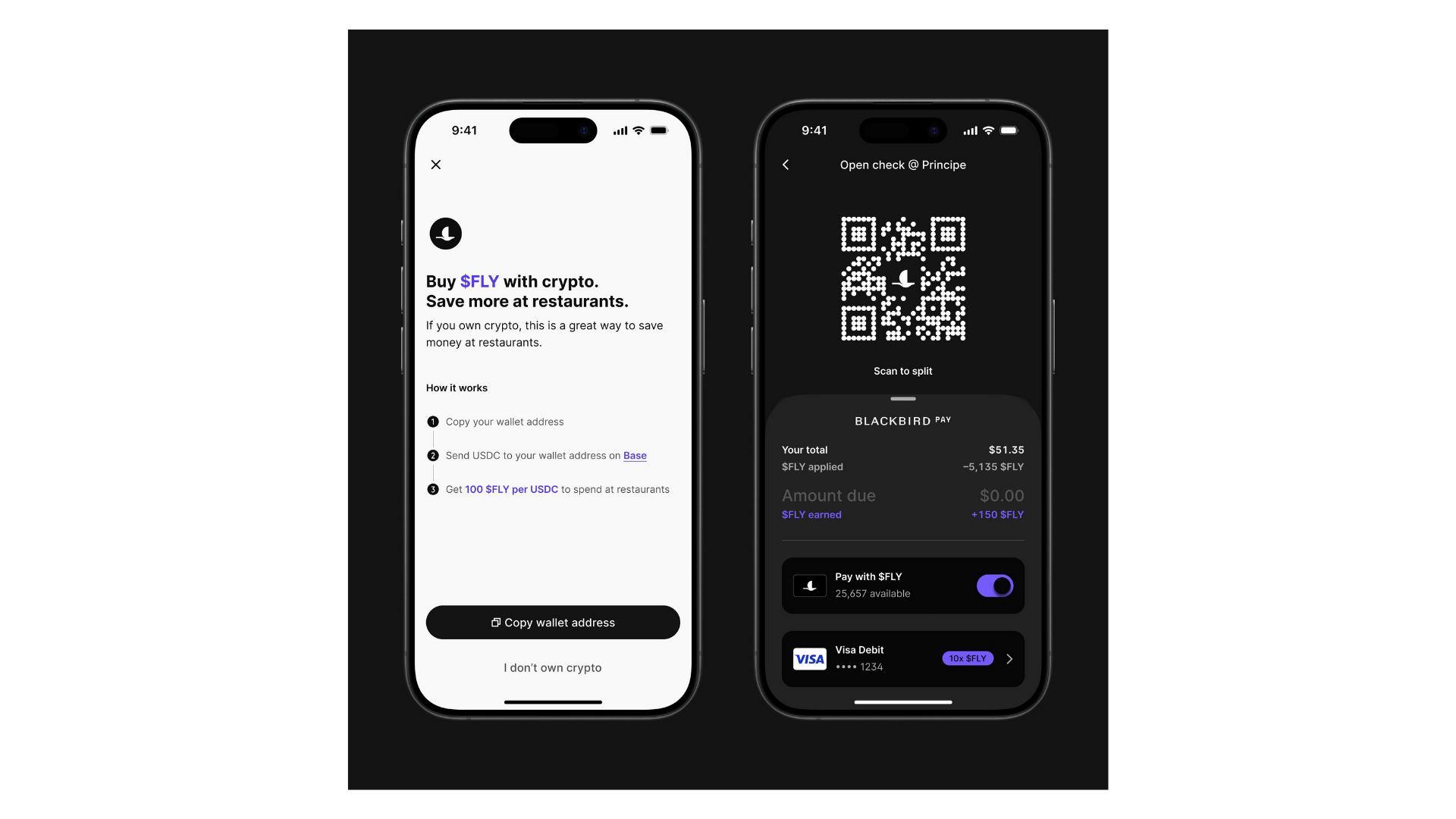 Modern digital wallet interface displaying seamless cross-border crypto payments with Tria neobank features