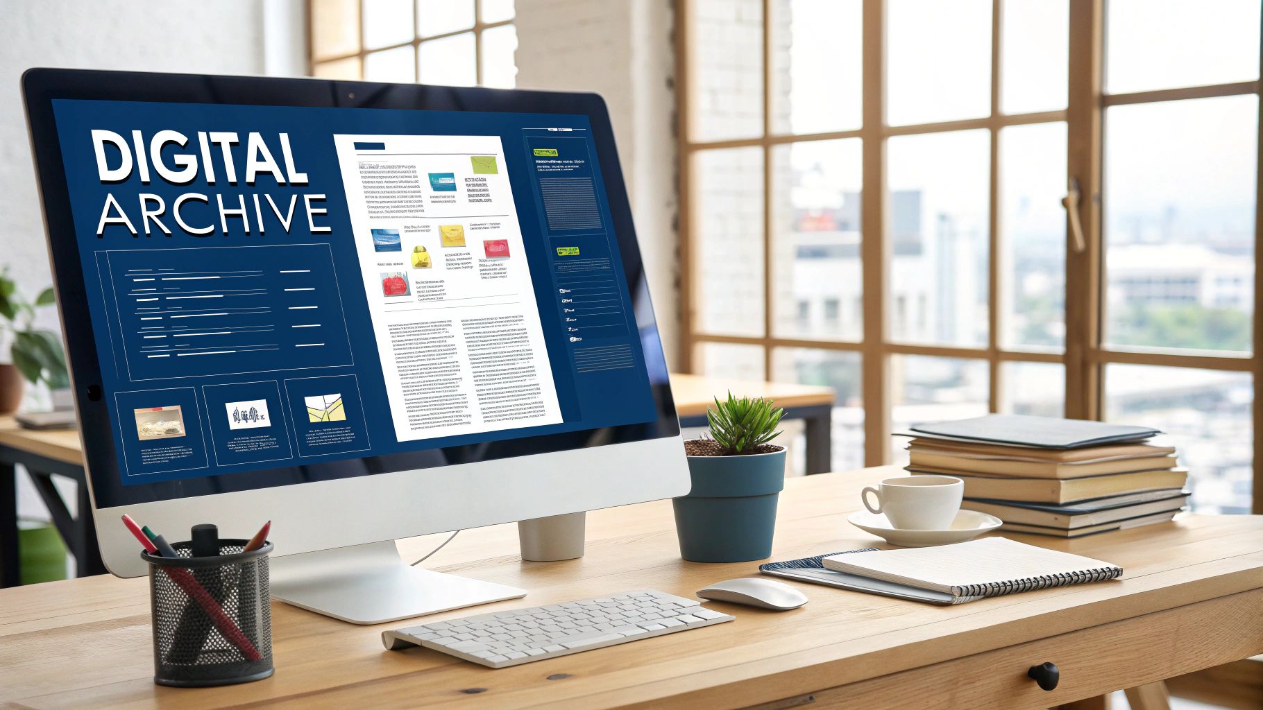 Modern office workspace with digital assets and compliance documents for opening a crypto business bank account in 2024