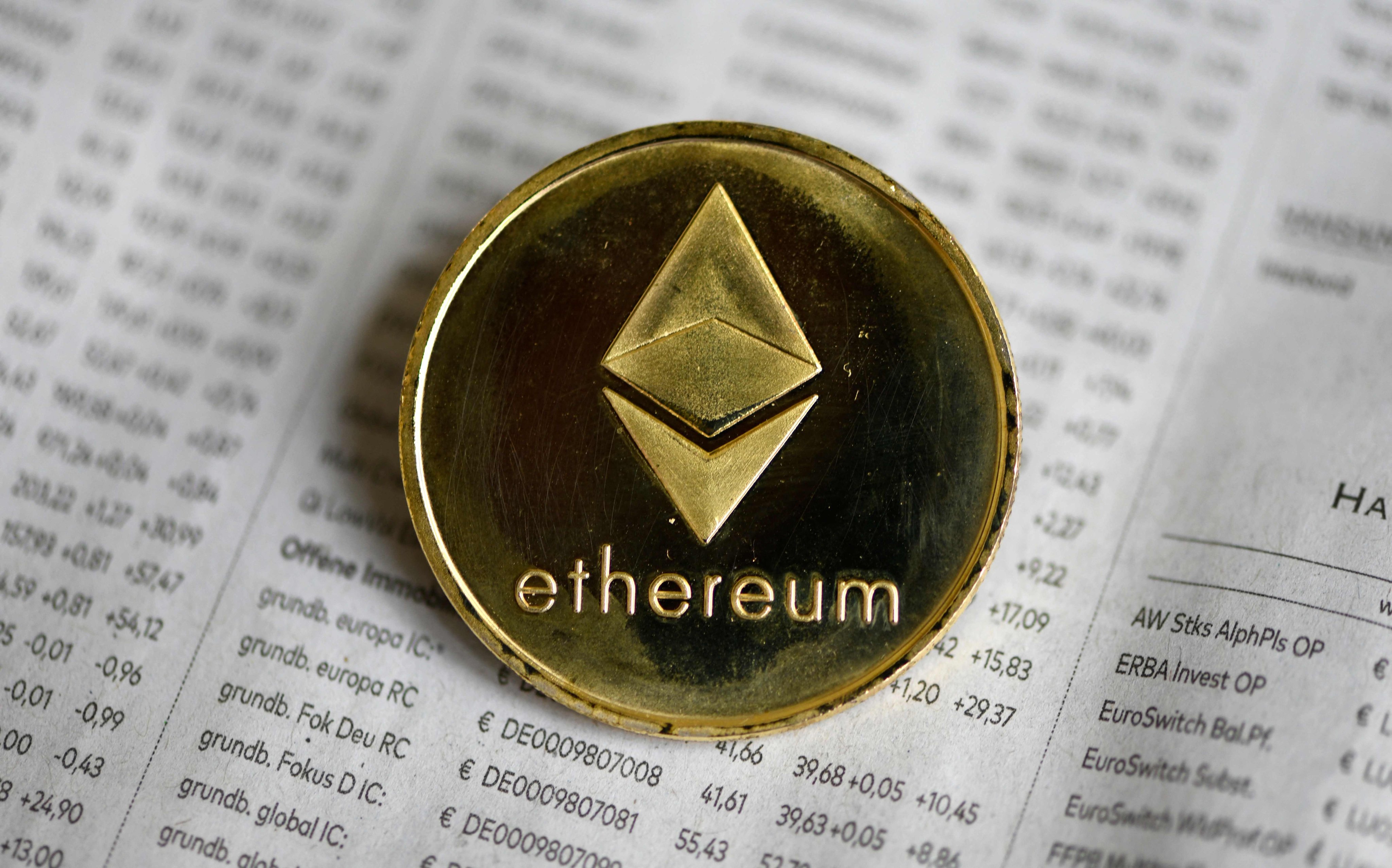 Yunfeng Financial Group headquarters in Hong Kong with digital Ethereum logo overlay, representing $44M ETH investment for Web3 and AI expansion