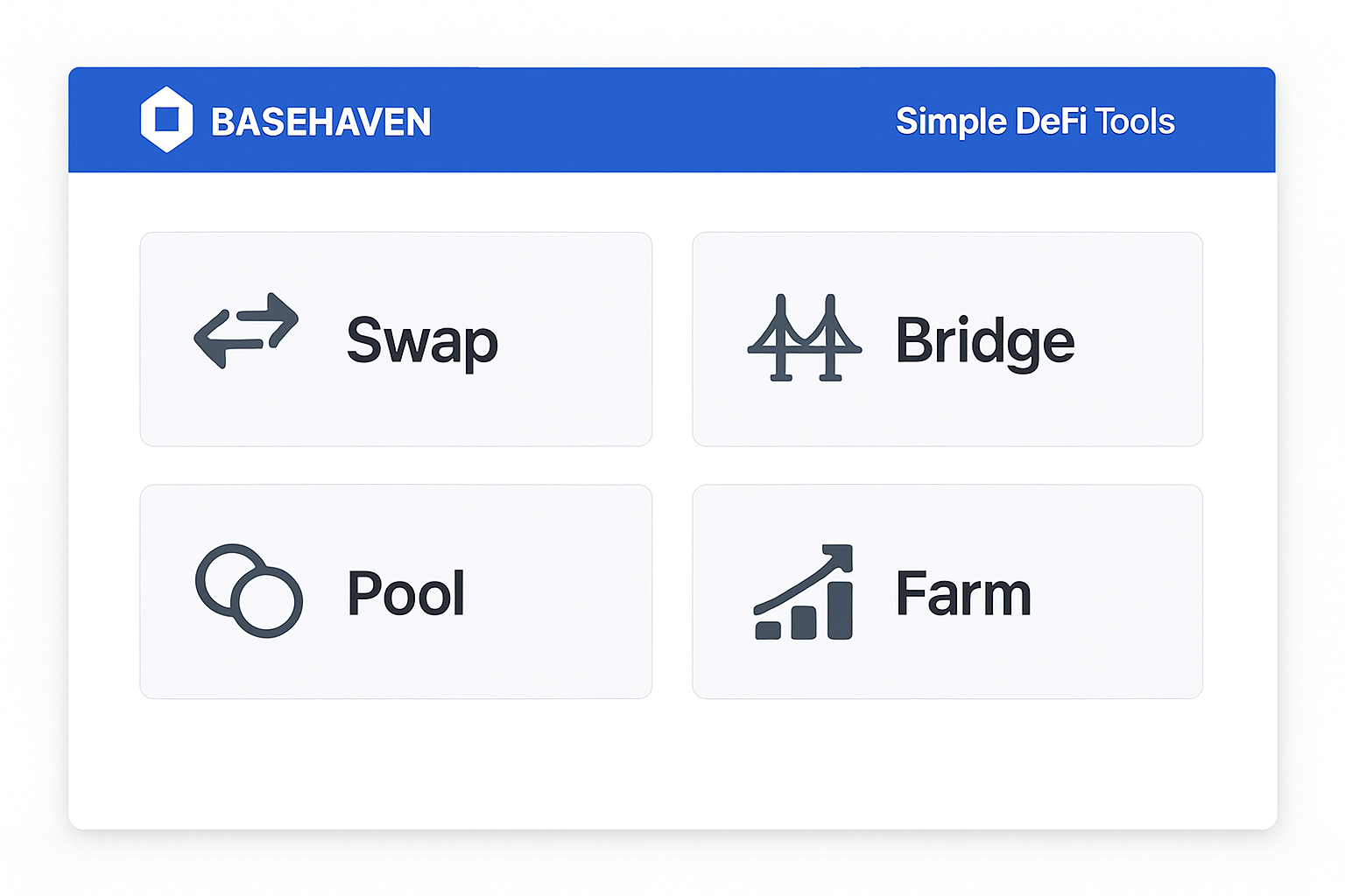 BaseHaven dashboard screenshot displaying beginner-friendly DeFi tools for retail investors on Base Chain