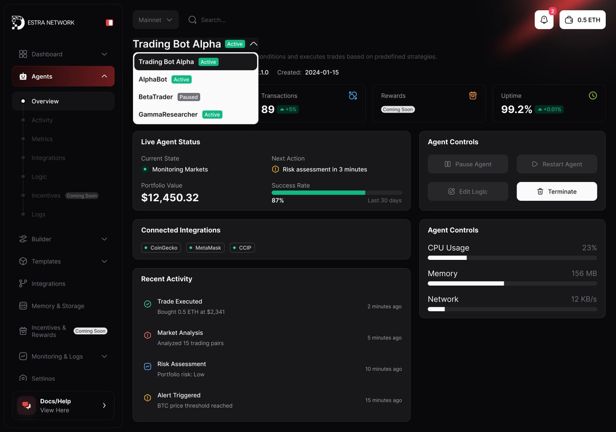 Sleek dashboard displaying real-time x402 protocol micropayment transactions for API access, featuring modern UI elements and blockchain integration visuals.