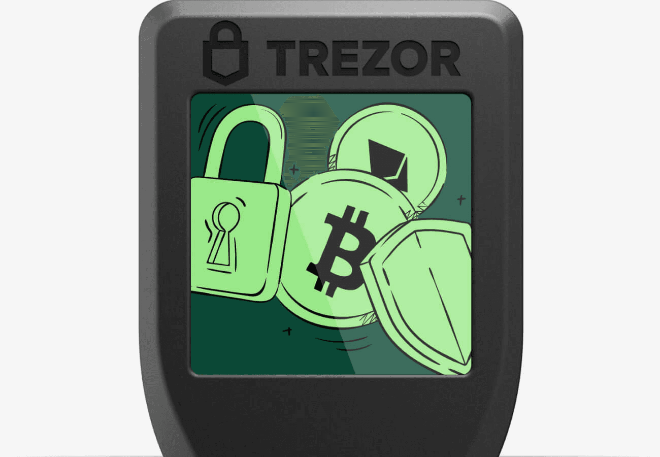 Sleek hardware wallet device surrounded by multiple blockchain logos representing unified multichain support in 2025