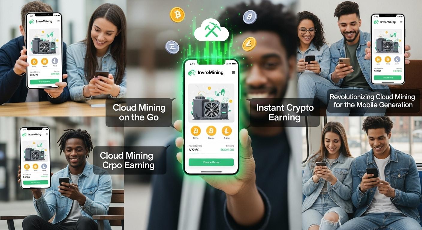 Smartphone showing Sallar app interface with Solana branding and live mining statistics on screen