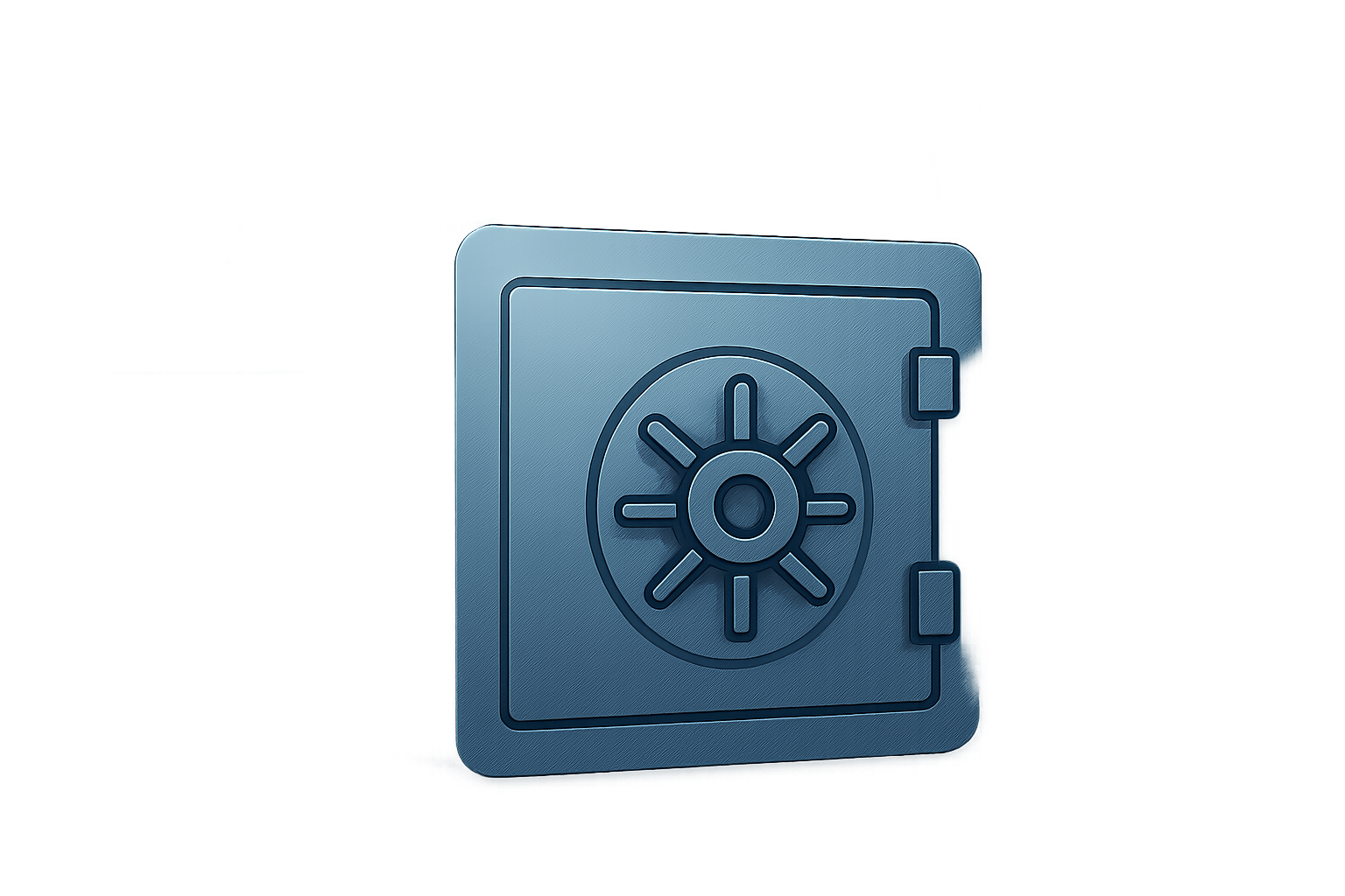 Stylized digital vault representing privacy with transparent regulatory icons such as a gavel and shield in the background, illustrating the balance between crypto mixer privacy and compliance in 2024.