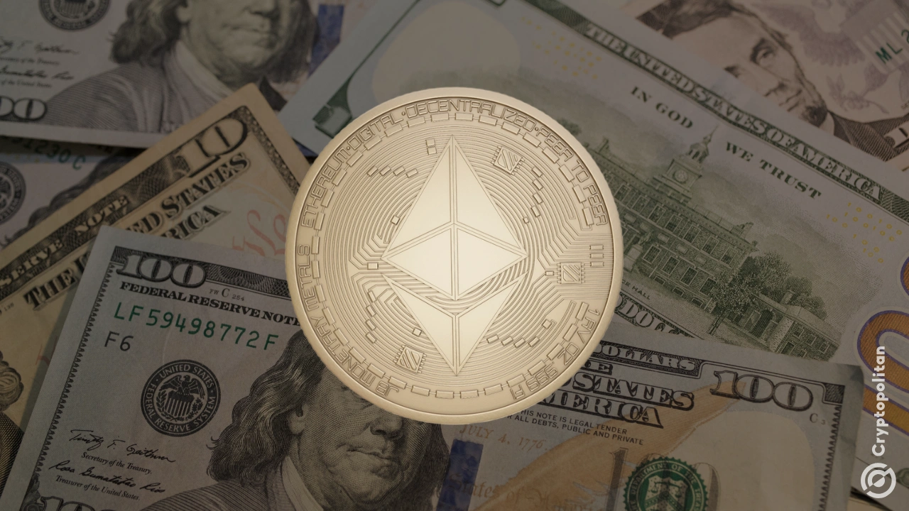 Stylized digital tokens representing U.S. Treasuries circulating on the Ethereum blockchain, symbolizing Fidelity's tokenized fund innovation