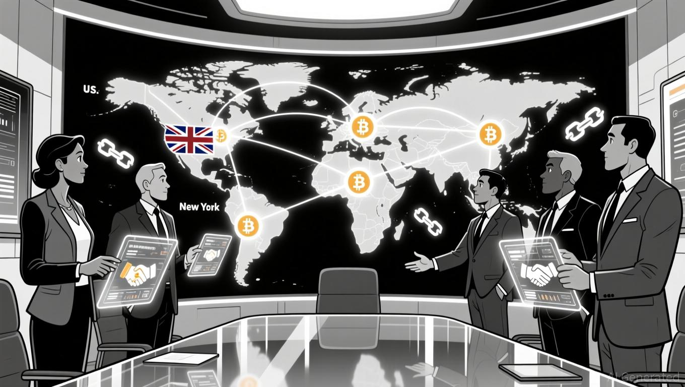 Stylized world map highlighting US, EU, UK, and Canada with digital asset and stablecoin icons overlayed, illustrating global stablecoin regulation under the GENIUS Act and MiCA.