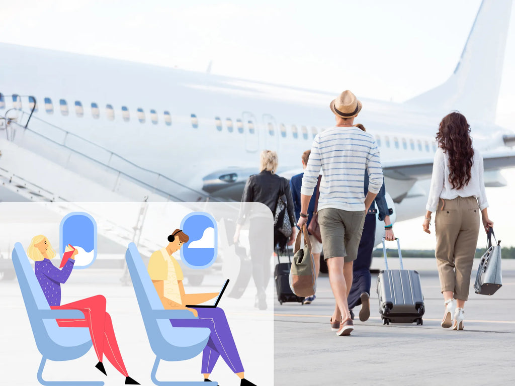 Traveler using Ledger hardware wallet and laptop in an airport lounge for secure crypto management