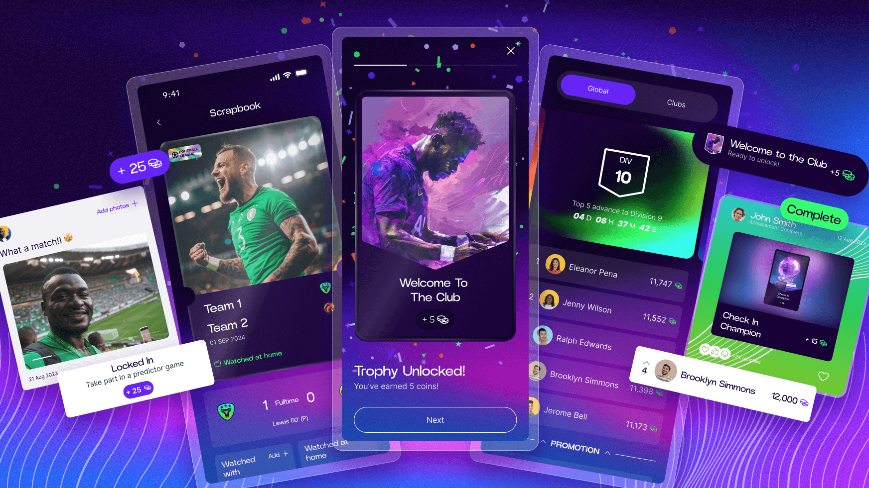 Cricket fans holding smartphones displaying NFT collectibles and live match stats, representing blockchain-powered fan engagement in 2025.