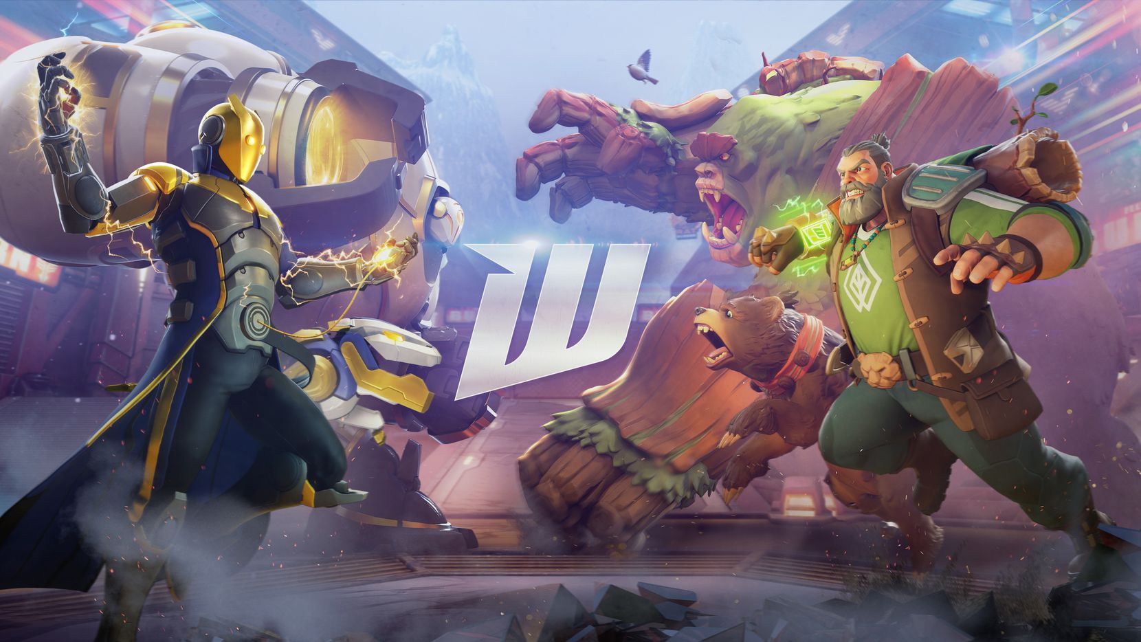 Gamers exchanging NFTs in a lively blockchain marketplace digital artwork, representing play-to-earn gaming revolution