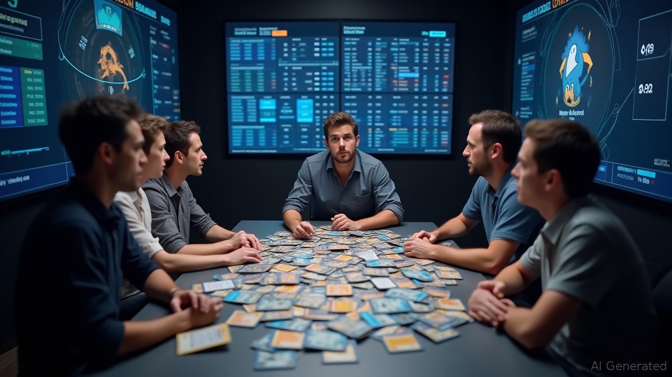 Rare Pokémon and Magic: The Gathering cards being scanned for blockchain tokenization, illustrating the transformation of trading cards into digital real-world assets (RWAs) on the blockchain.