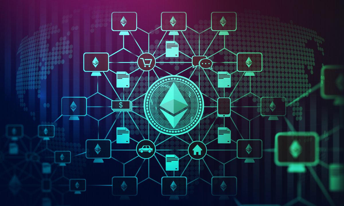 Smart contracts automating DeFi subscription billing on blockchain with digital ledgers and code visualization