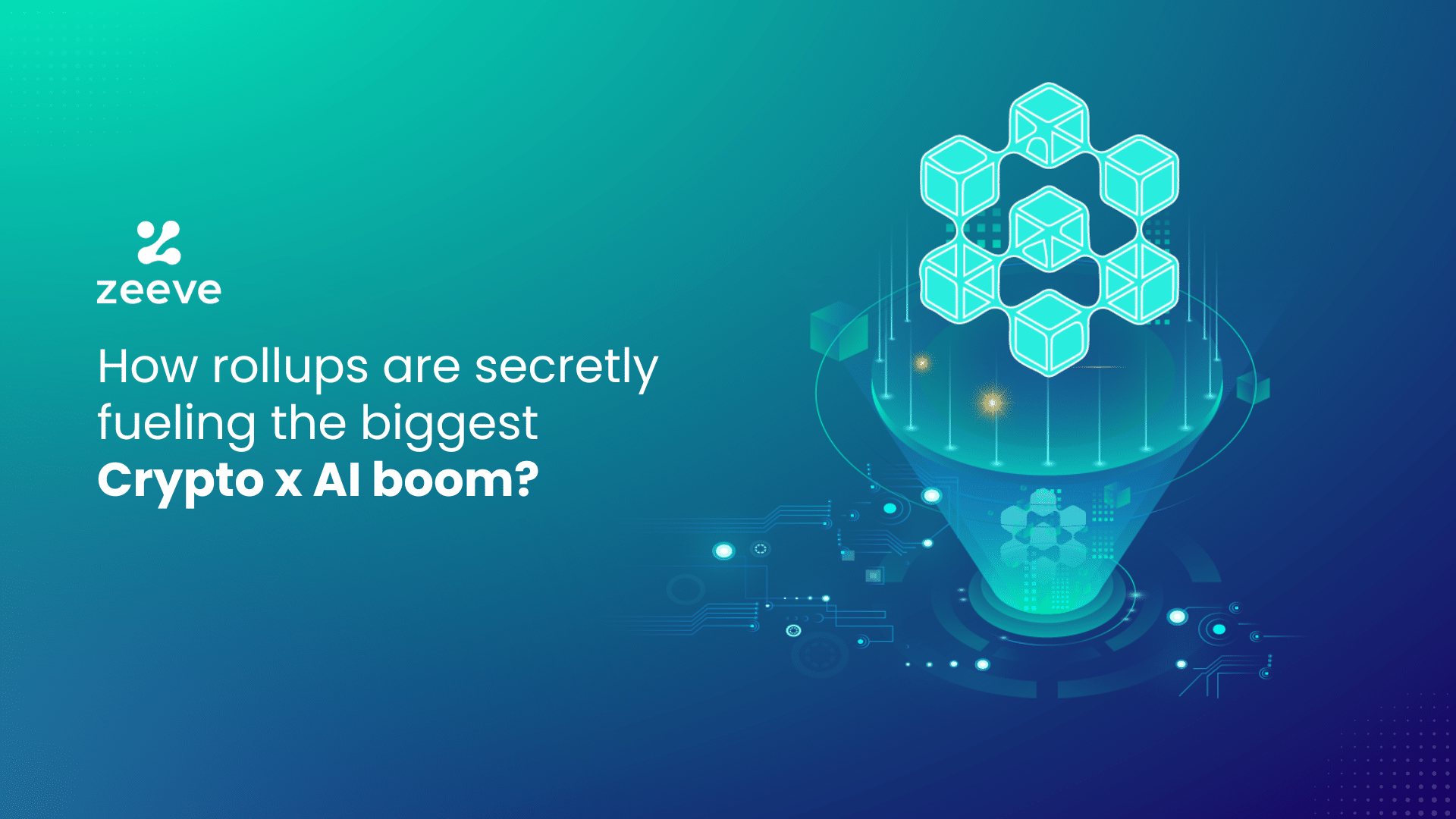 AI agent interacting with zk rollup blockchain for trustless payments and scalability