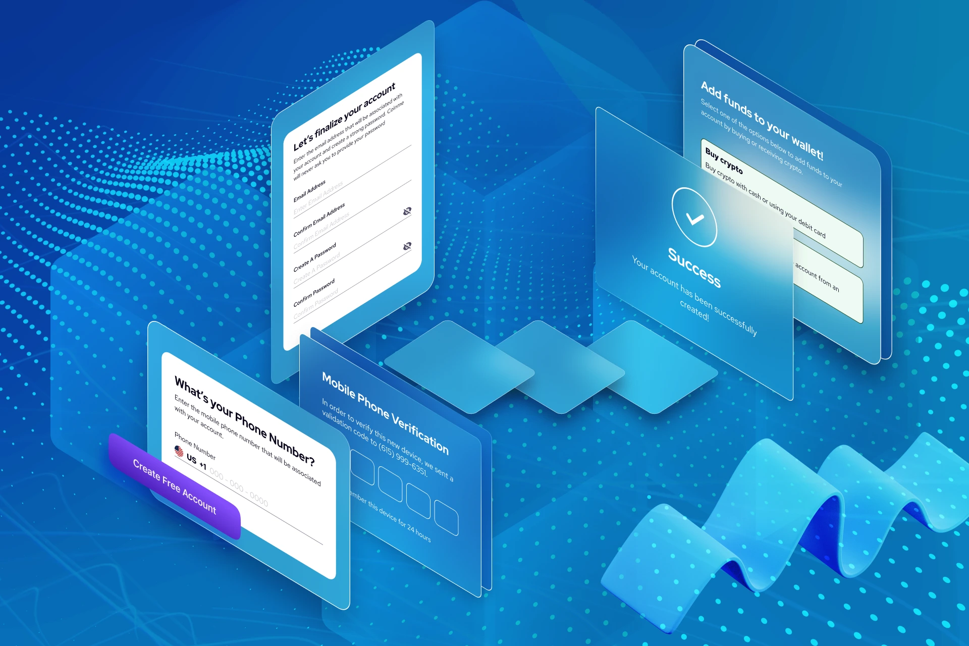 Digital wallet interface displaying KYC verification process for stablecoin transactions