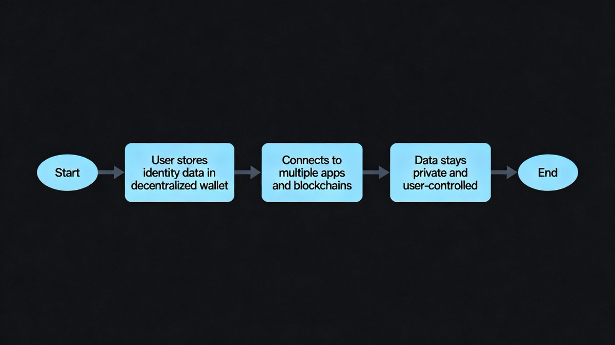 User managing a self-sovereign identity wallet across multiple blockchains with idOS Network in 2025