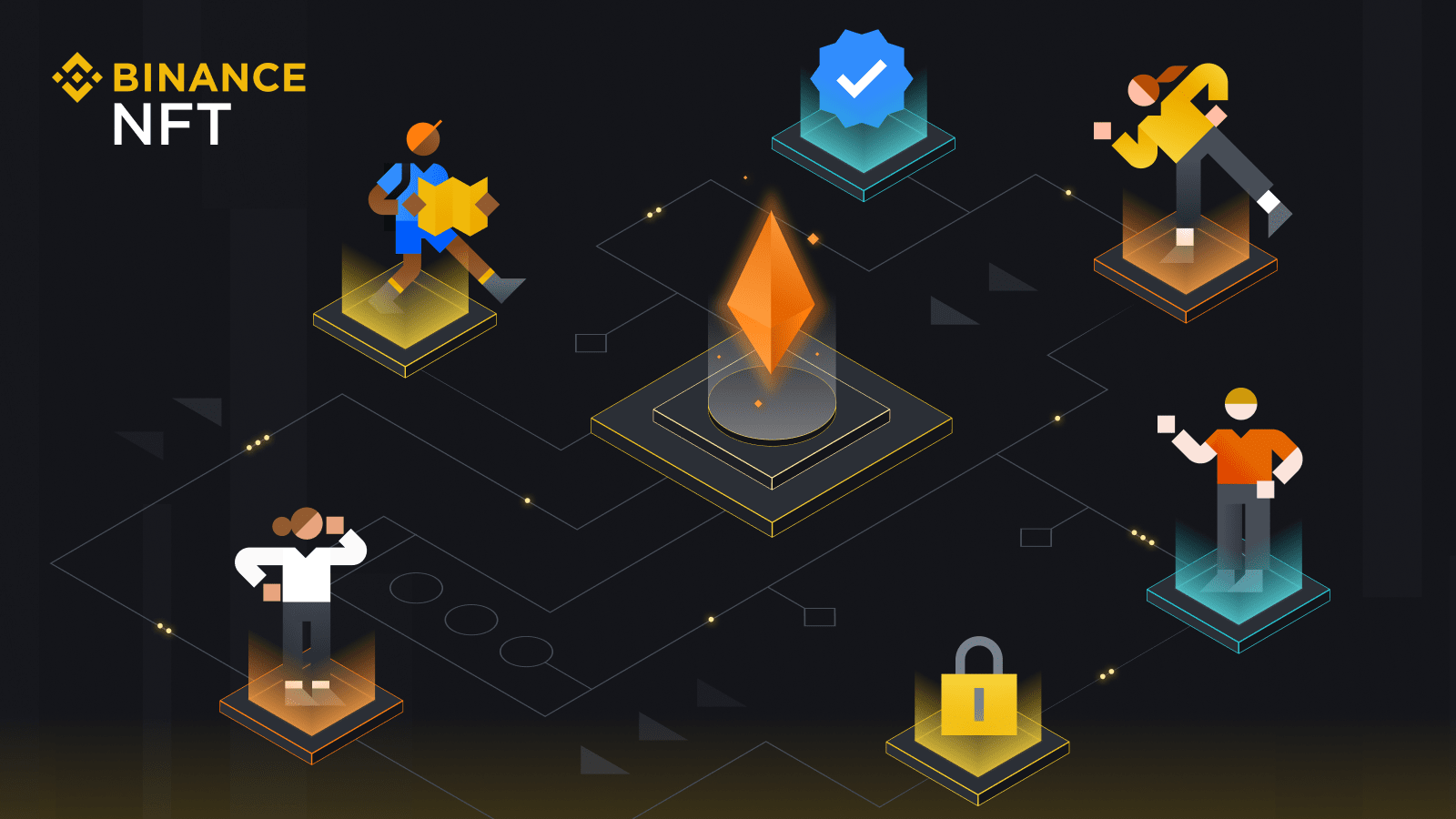 DAO members earning NFT badges for coding, moderating, and project management contributions, representing transparent on-chain reputation and voting power assignments