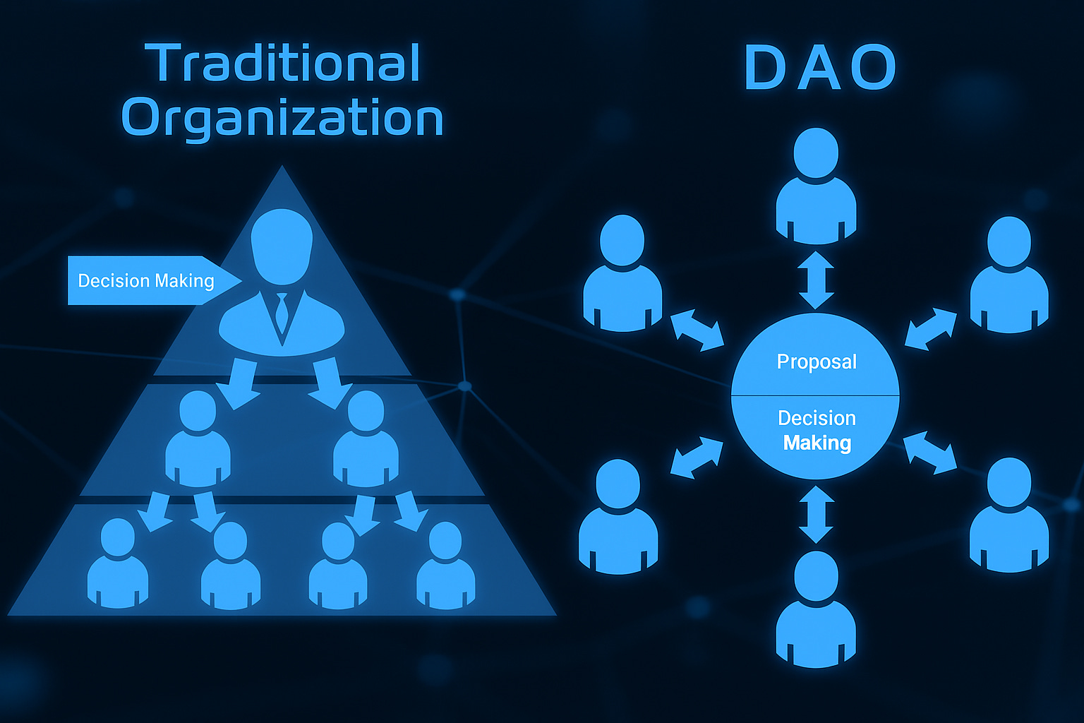 Diagram illustrating Lens Protocol DAO structure and community-driven governance flow