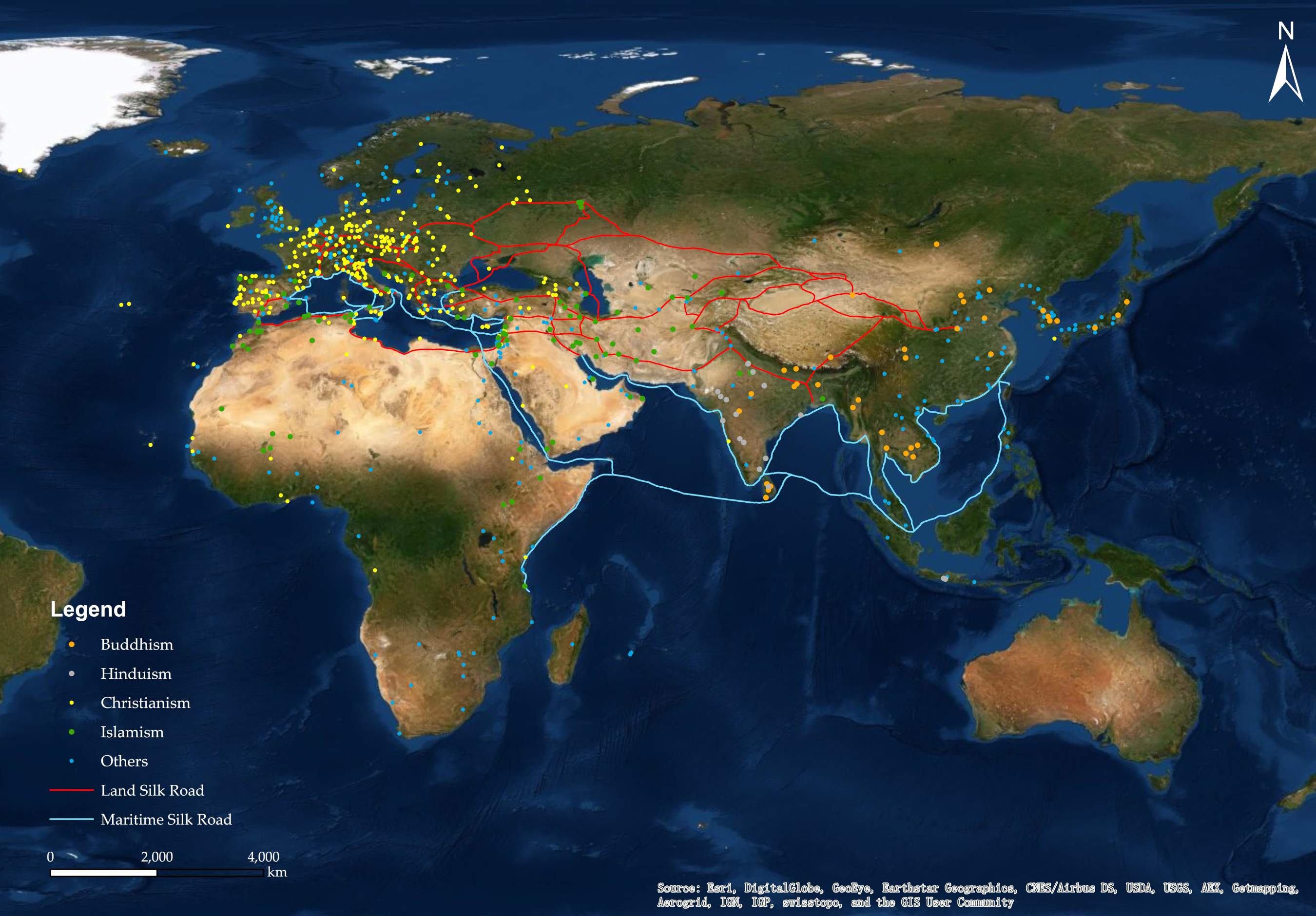 World map highlighting China, Hong Kong, and Belt and Road Initiative partner countries with digital yuan icons overlay, illustrating China's global stablecoin strategy in 2025.