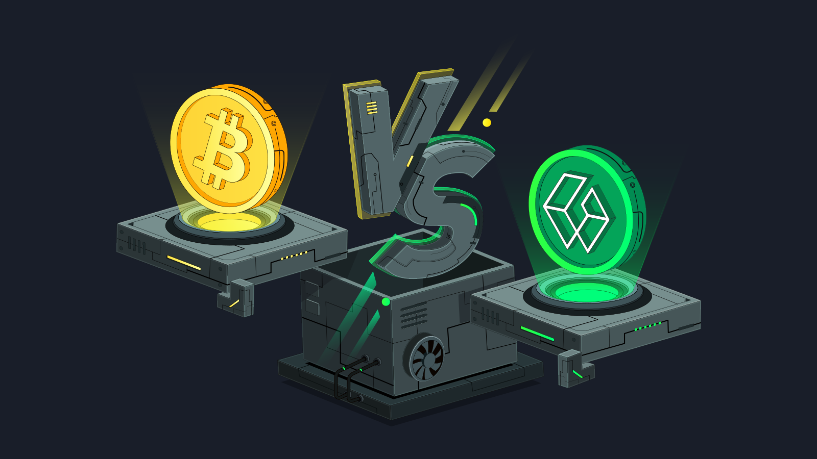 Crypto ETF vs direct ownership illustration