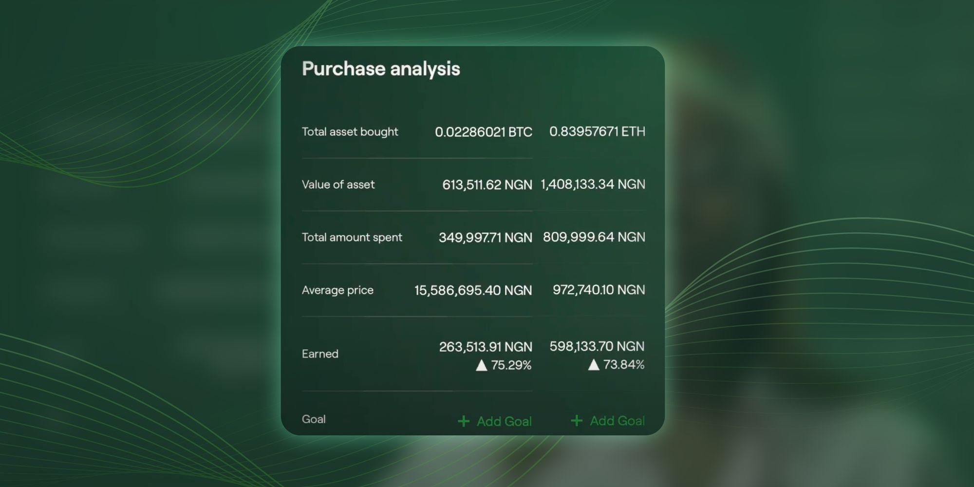 dollar-cost averaging bitcoin app screenshot
