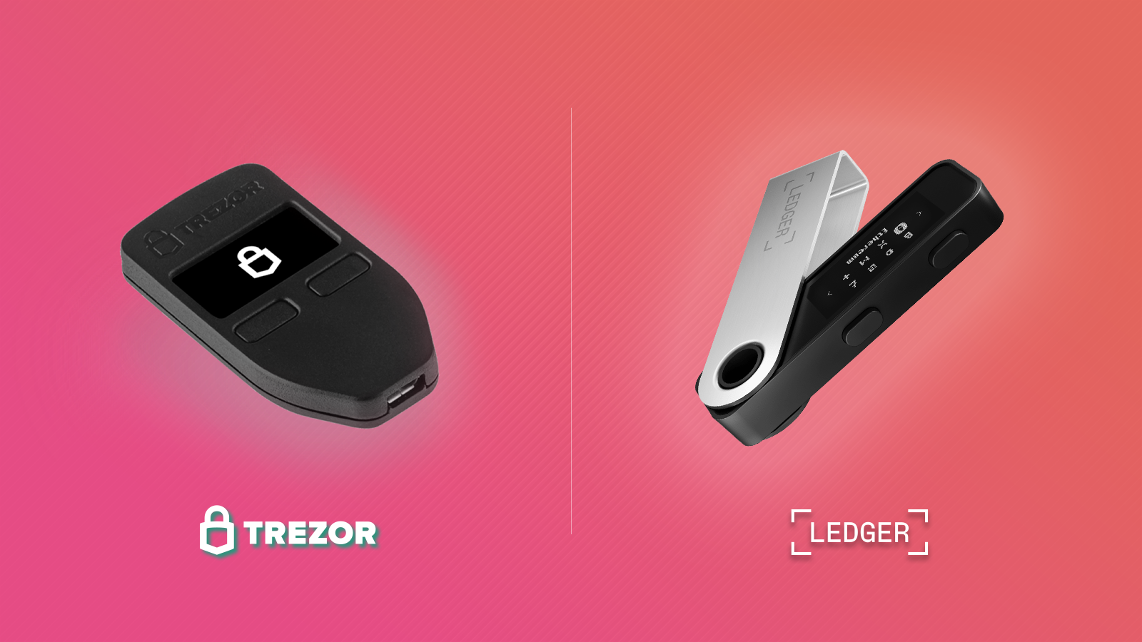 Ledger and Trezor hardware wallet devices