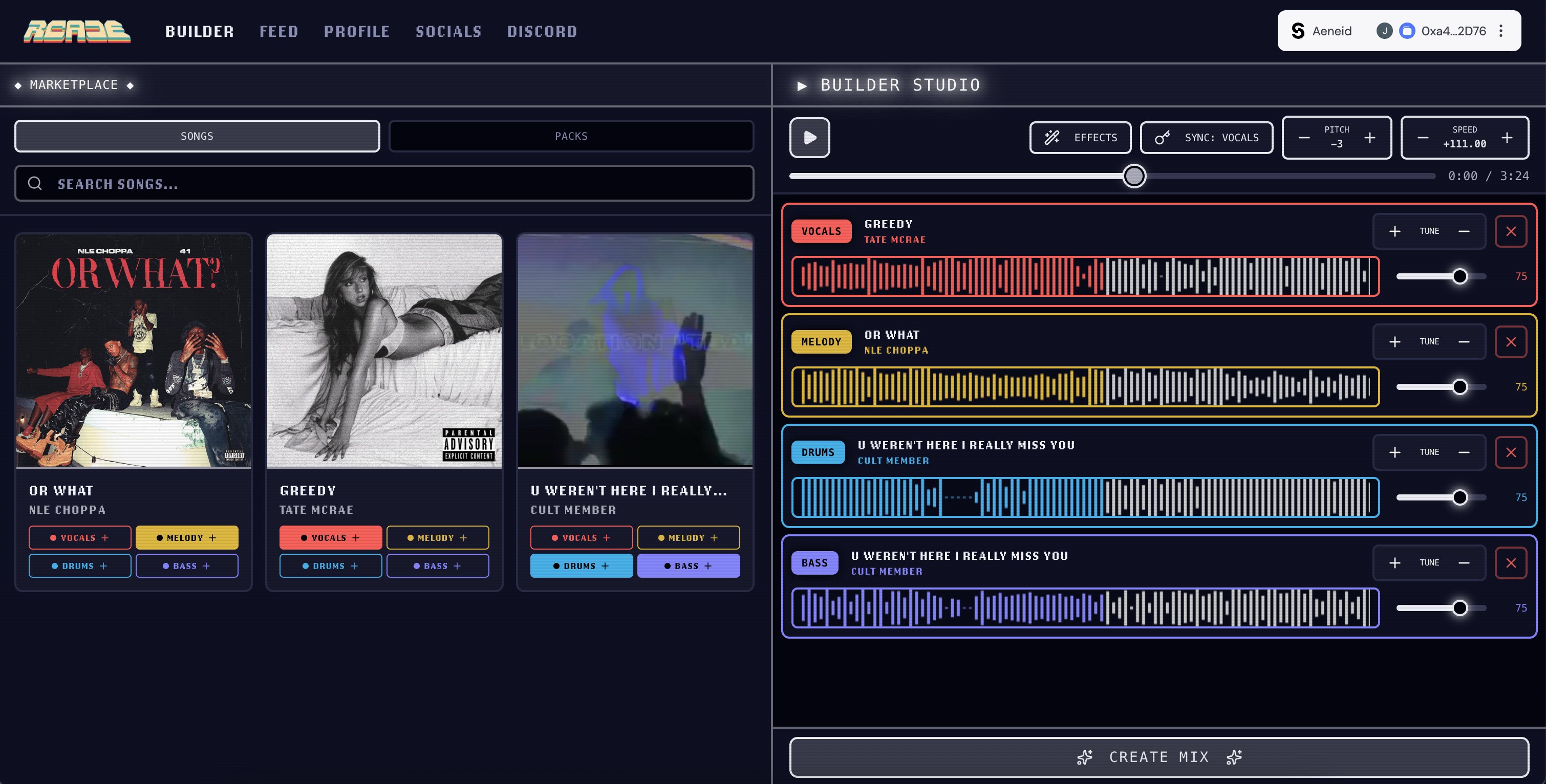 Aria Protocol daily royalty yield dashboard