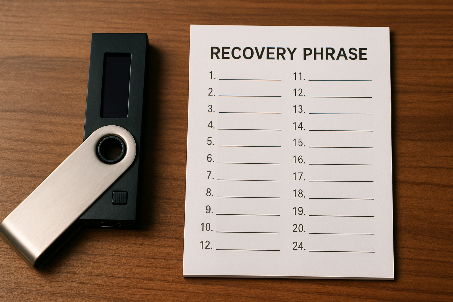 hardware wallet storing recovery phrase