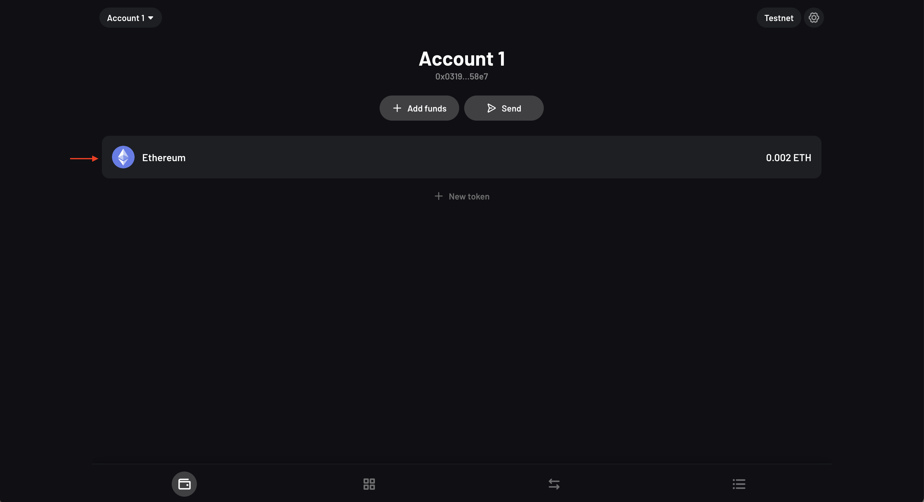 Starknet Katana testnet dashboard