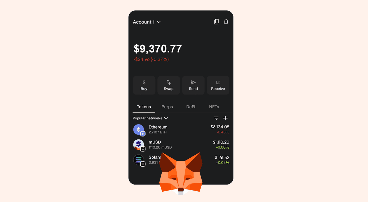 MetaMask Phantom USDC wallet