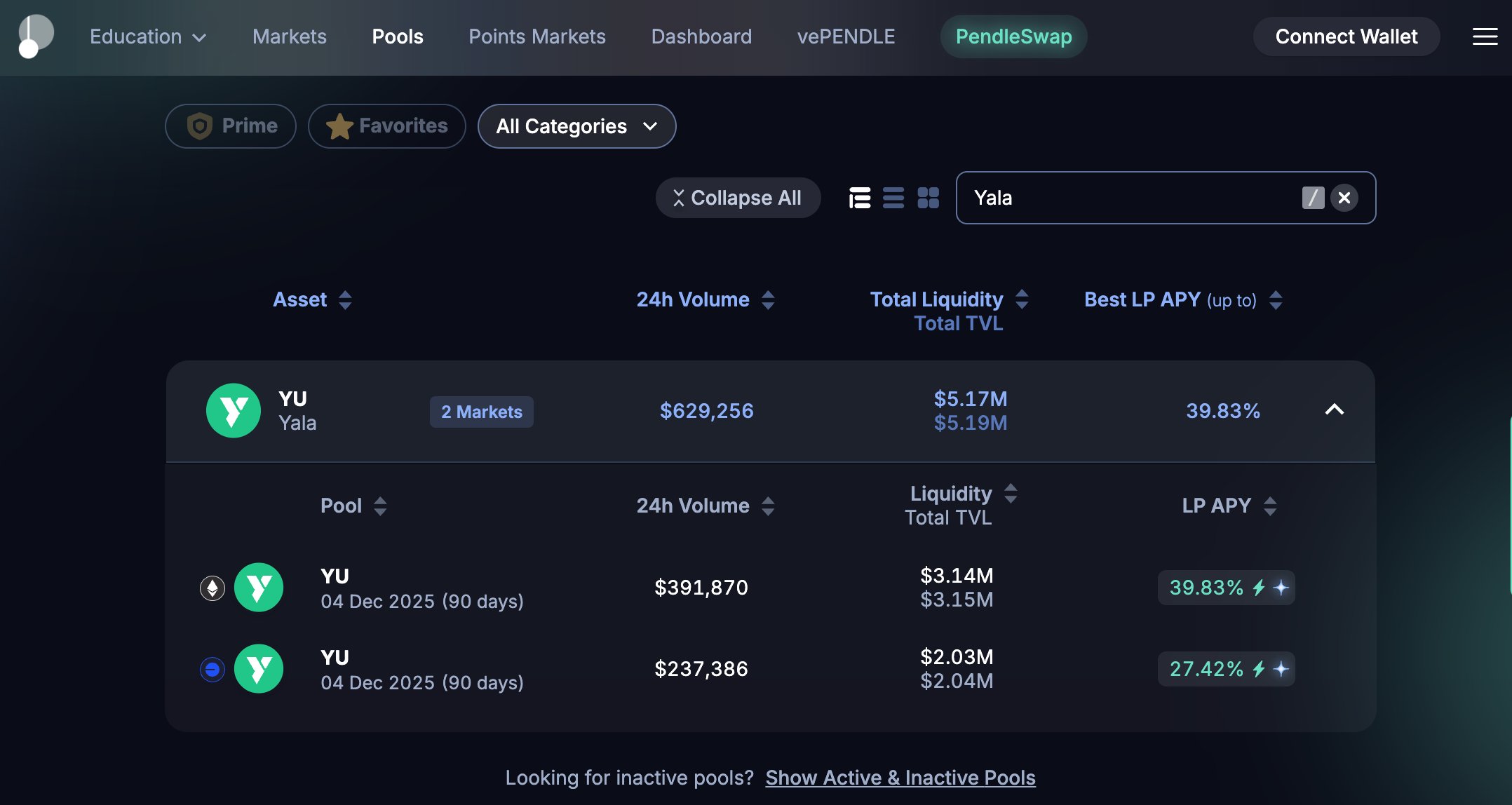 Yay-Agent Yala DeFi AI dashboard