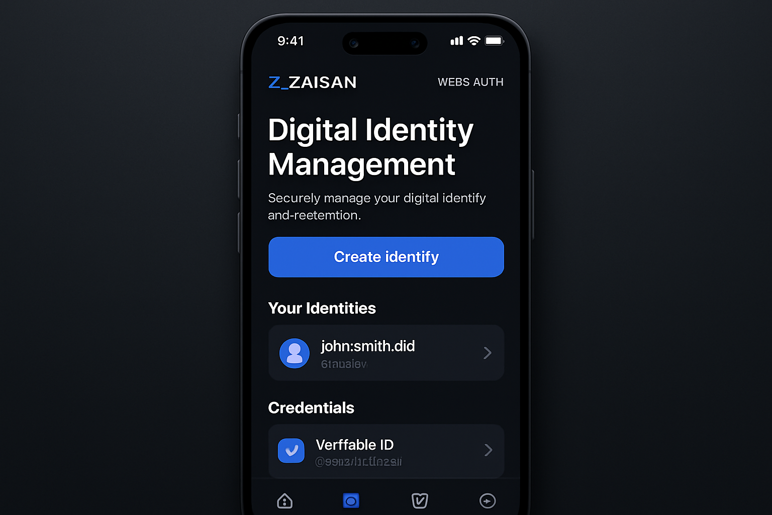 Zaisan Web3 Auth Mobile App digital identity management