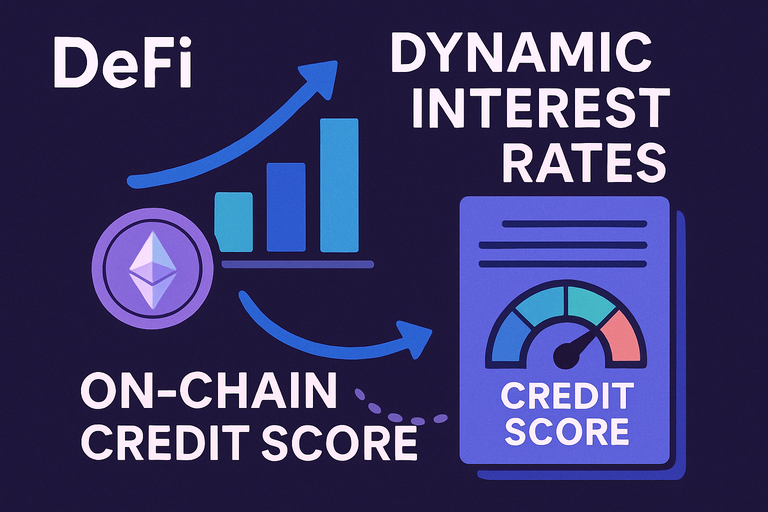 DeFi dynamic interest rates on-chain credit score