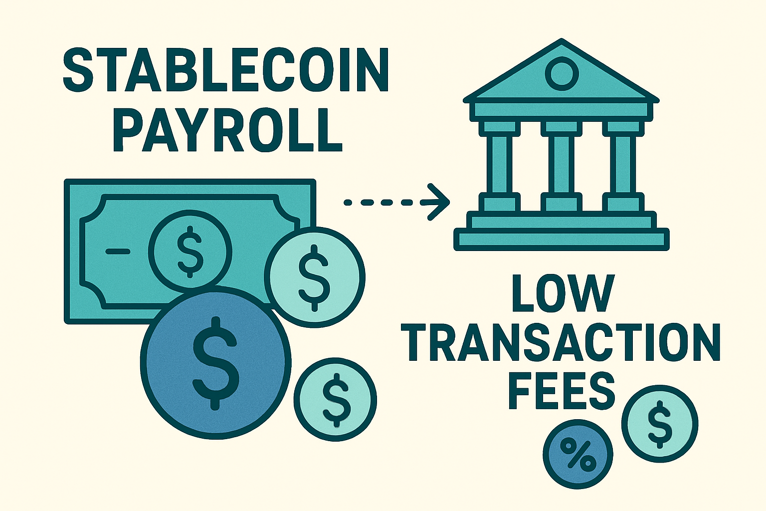 stablecoin payroll low transaction fees