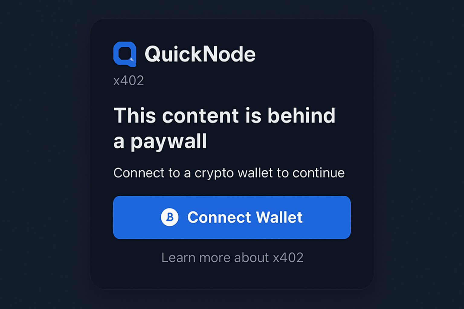 QuickNode x402 crypto paywall example