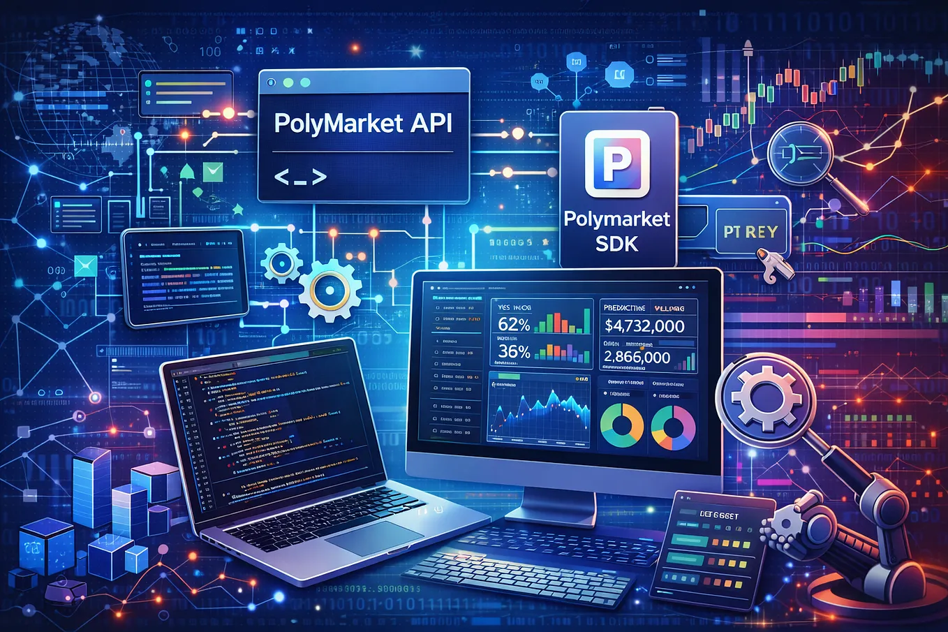 LLM probability forecasting Polymarket bot