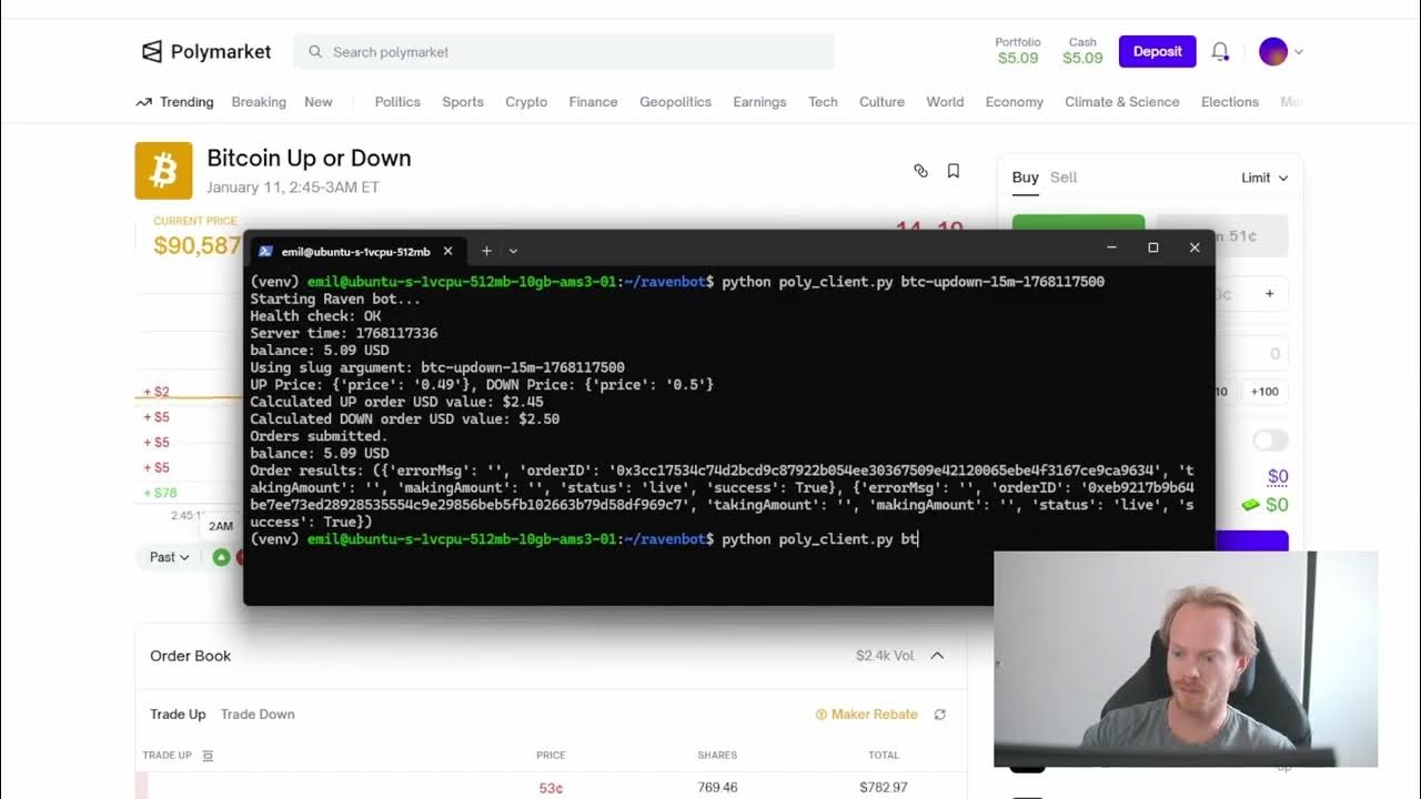 WebSocket real-time data Polymarket bot