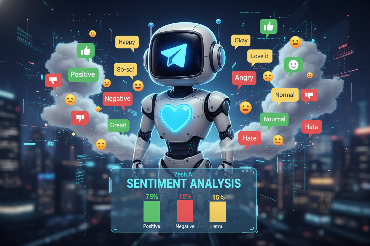 Zesh AI Telegram bot sentiment analysis image