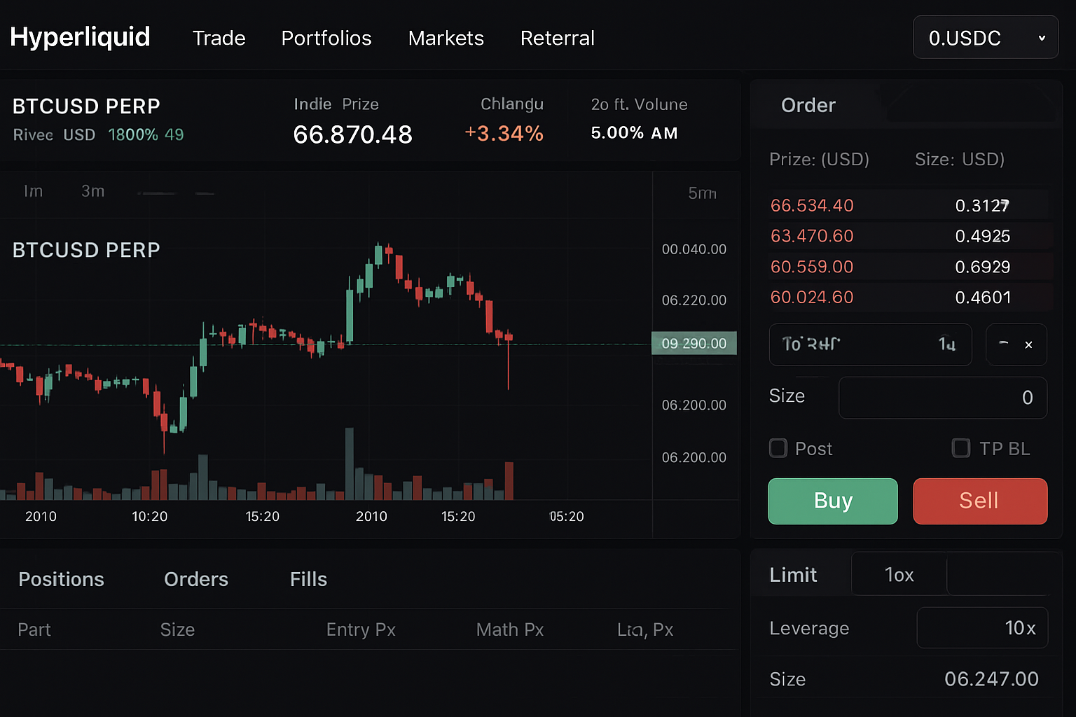 Hyperliquid trading interface screenshot