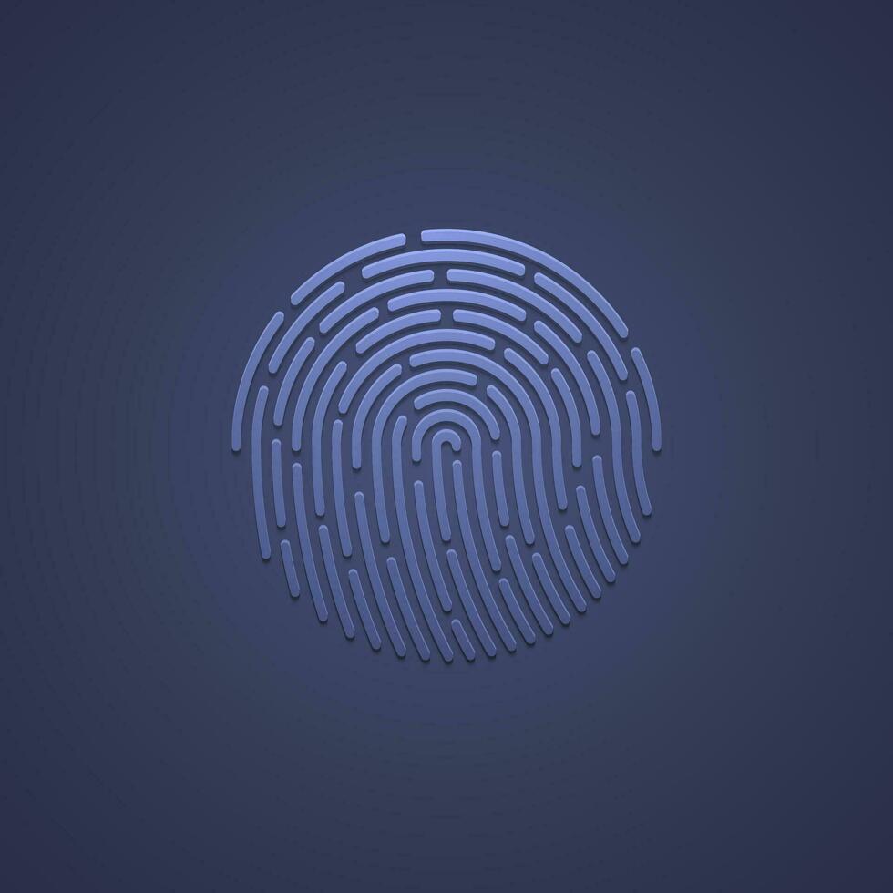 biometric fingerprint authentication icon