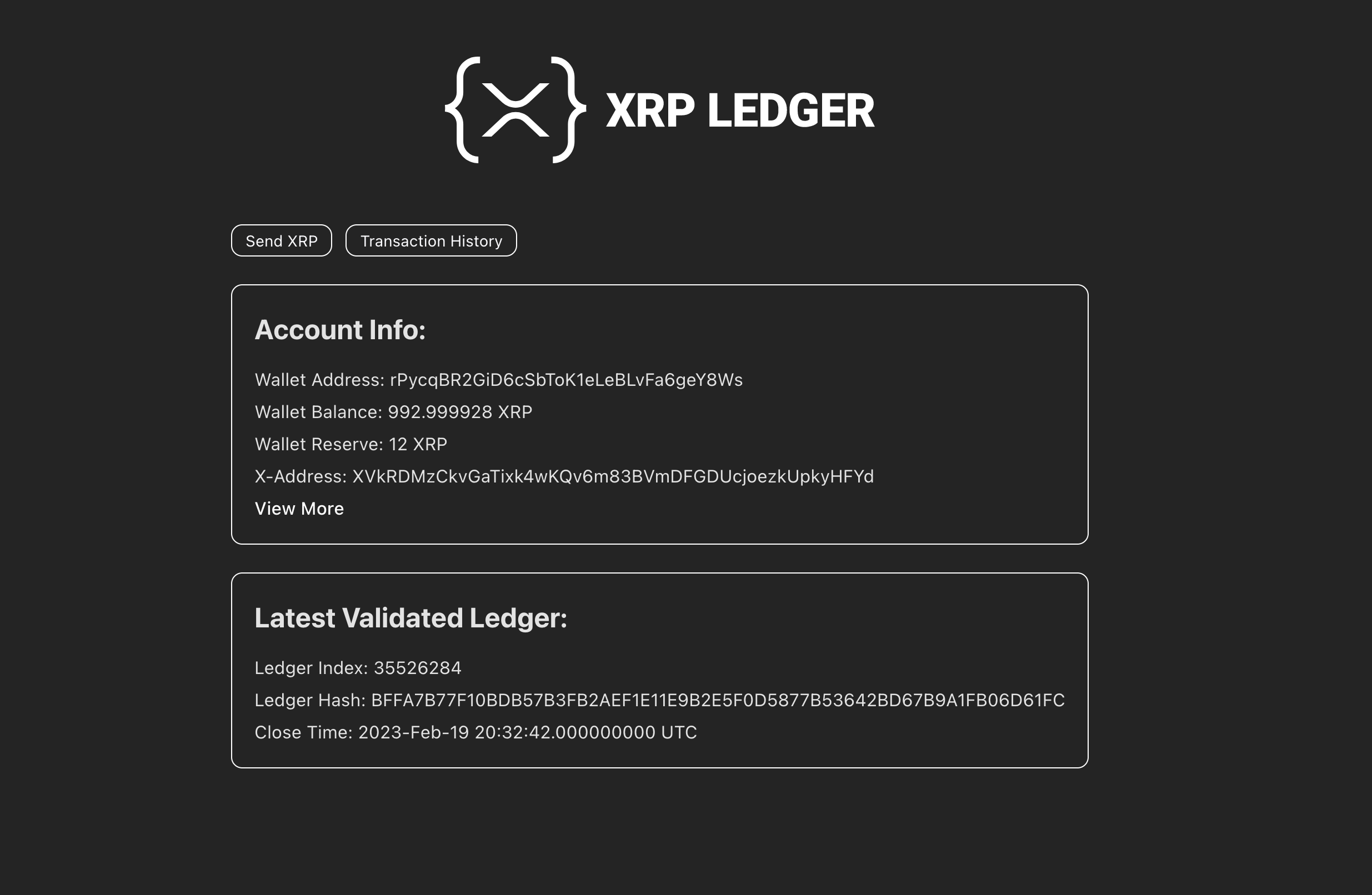 XRPL dApp integration screenshot