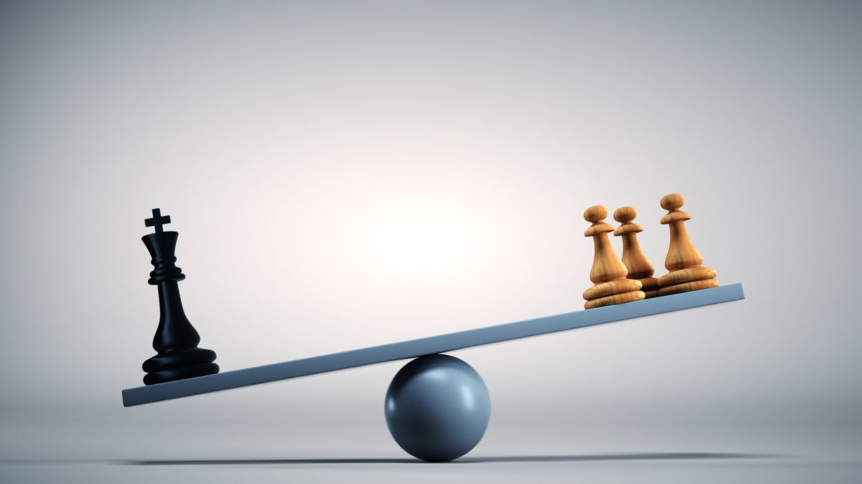 equitable participation balance scale