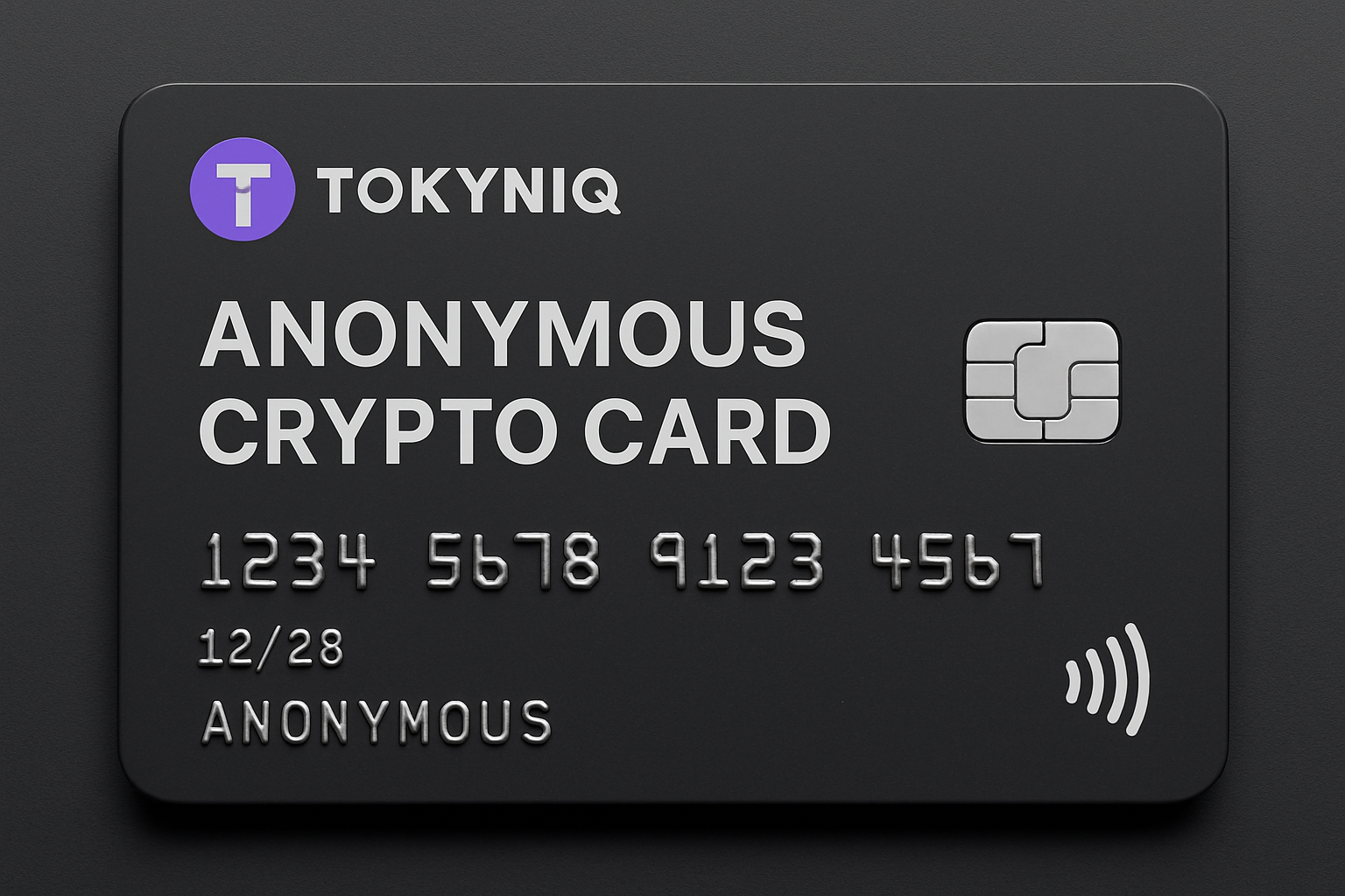 Tokyniq anonymous crypto card interface