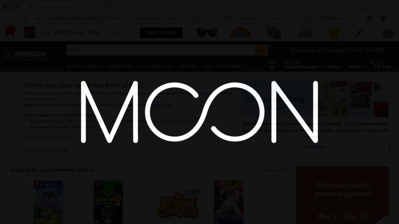 PayWithMoon browser extension virtual card