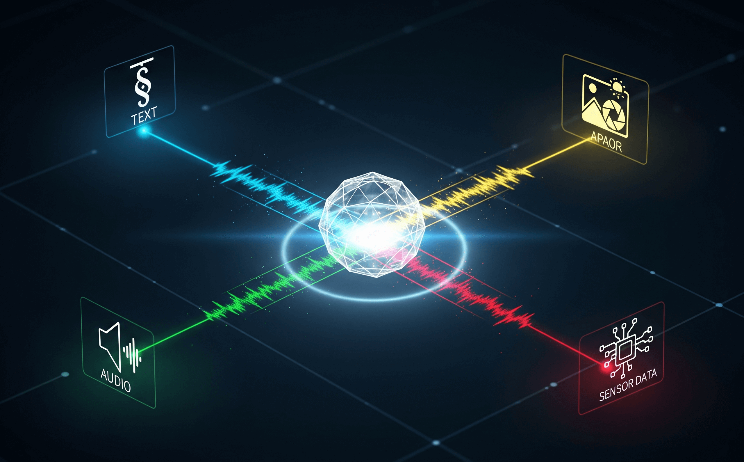 Multi-modal AI data fusion illustration