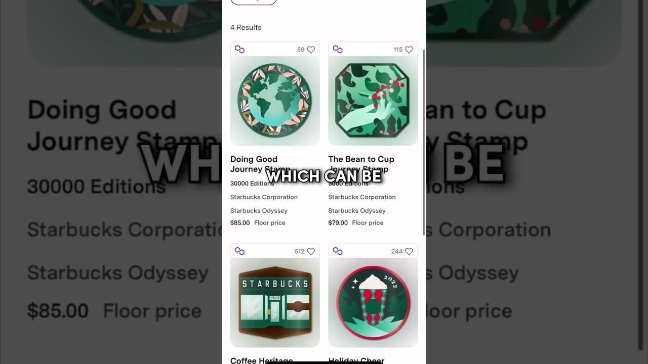 Starbucks Odyssey NFT loyalty program screenshot