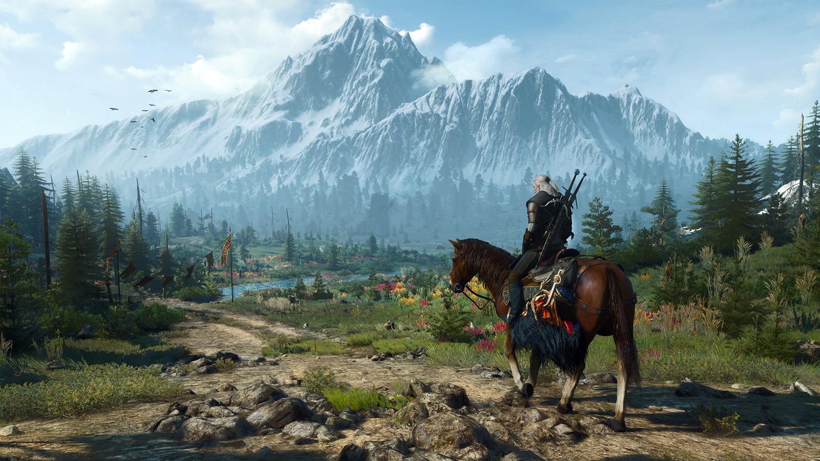 The Witcher 3: Wild Hunt Geralt and landscape