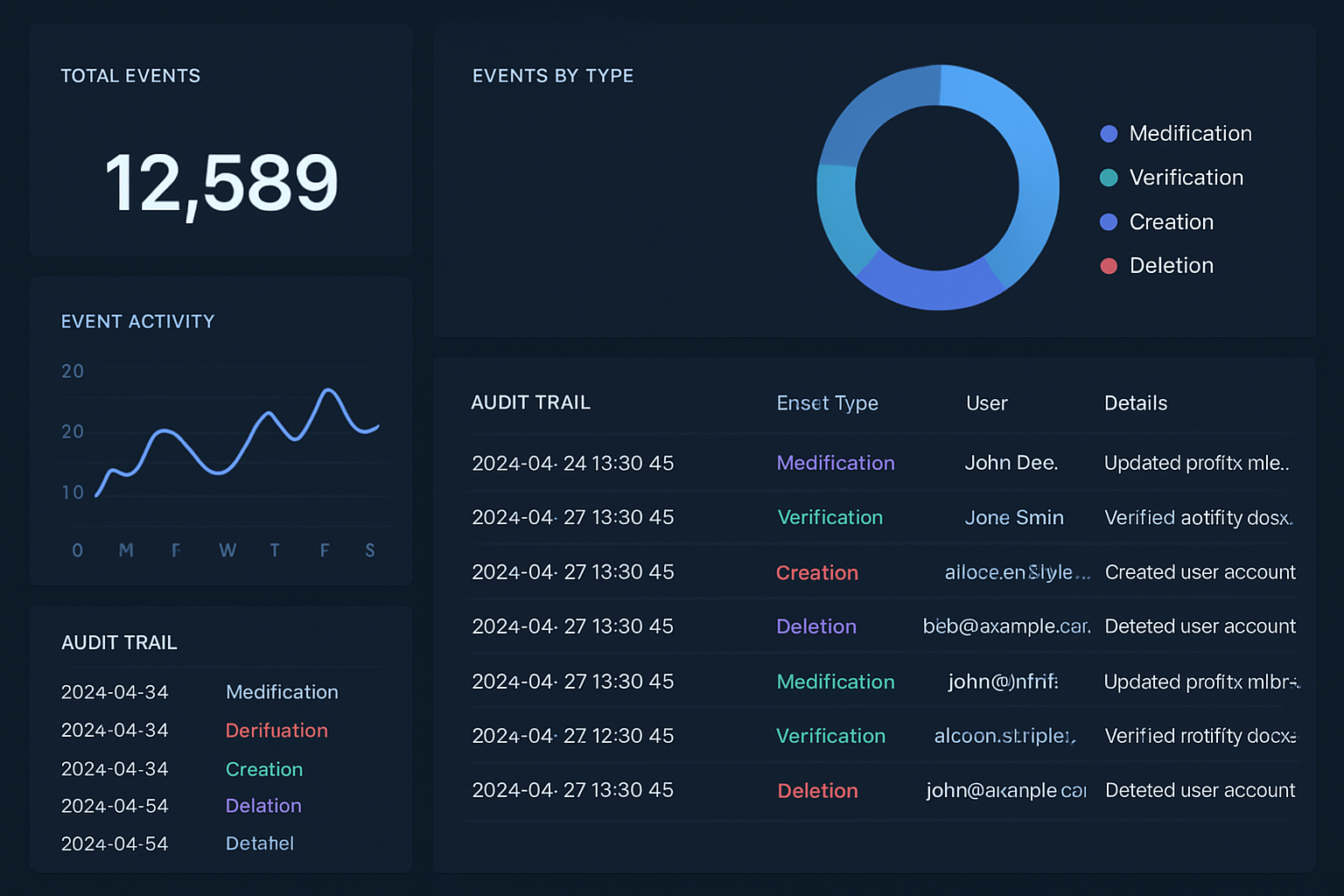 Blockpass or Blockidentity audit trail dashboard