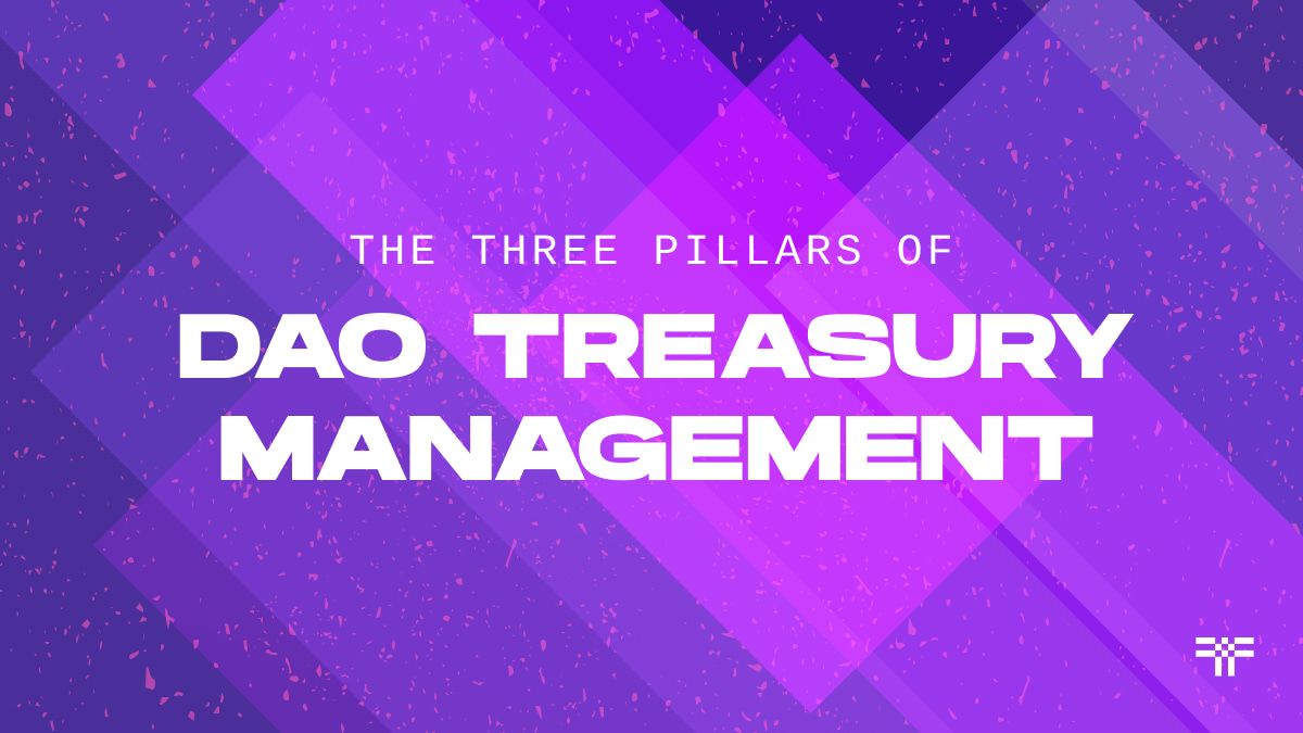 DAO treasury diversification risk management infographic