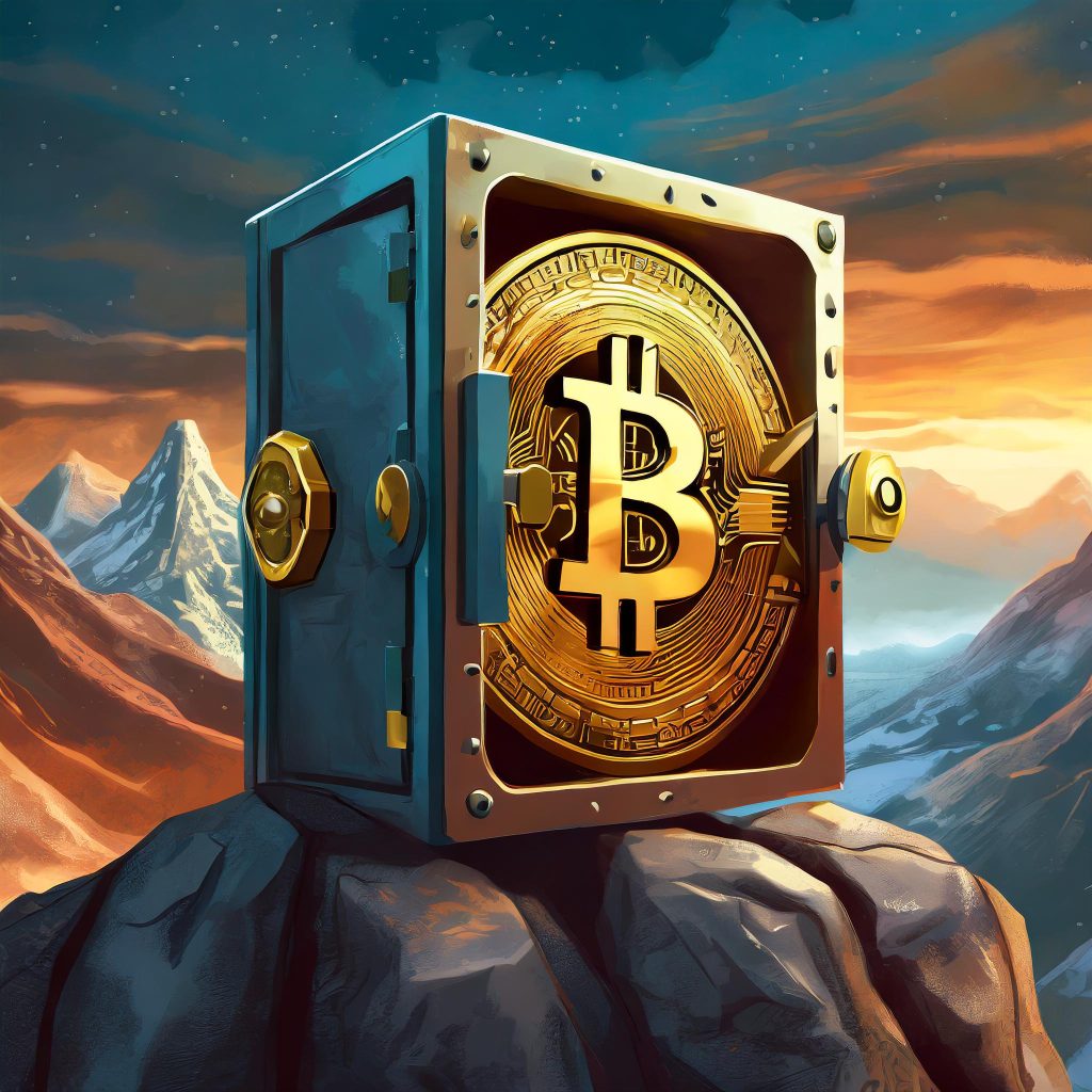 Coinbase cold storage vault illustration